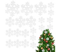 Snowflake Jewellery - Pack of 21 Christmas Tree Decorations Decoration, Wall Mounted Snowflake, for Holiday Parties, Birthdays, Weddings, Outdoors, Indoors, Home, Table, Door, Wall