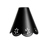 Snowflake Lampshade Cone Shade Metal Lampshade Floral Pierced Shade Iron Light Cover Painted Exterior Gentle Light Diffusion Cozy Atmosphere Suitable for Apartment Dorm 10cm x 12cm x, Black