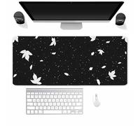 Snowflake Leaf Large Gaming Mouse Pad, 600x300x2mm Extended gaming mouse mat XXL improved Precision and Speed Mousemat with Stitched Edges, Desk Mat for Keyboard and Mouses