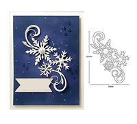 Snowflake Metal Die Cuts,Merry Christmas Snow Flower Border Edge Cutting Dies Cut Stencils DIY Scrapbooking Album Decorative Embossing Paper Dies for Card Making