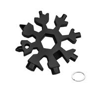 Snowflake Multi Tool, 18 in 1 Multi Tool for Men, Stainless Steel Keychain with Bottle Opener Wrenches Screwdrivers Hex Keys, Emergency for Outdoor Camping DIY, Gifts for Dad Husband Father