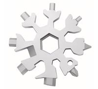 Snowflake Multi Tool 18-in-1 Stainless Steel Snowflake Tool for Outdoor Adventures Pocket Sized Durable Great Gift Idea Bike Repair Camping Hiking Compact Versatile EDC Tool