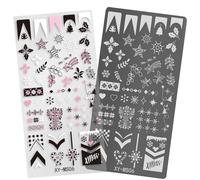 Snowflake Nails Stamping Templates Stencil Stamp Christmas Stamps Art Stencils For Salon Christmas Art Stamping Plate Snowflake Stencil Stamp Template