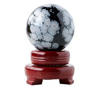 Snowflake Obsidian Semi Precious Stone Polished Sphere Collection Stone，Snow Flake Ball,35~40mm