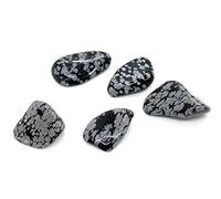 Snowflake Obsidian Small Crystal Tumbled Stones- 5 Pc