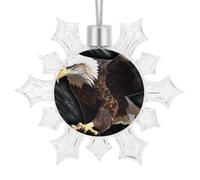Snowflake Ornaments An Eagle Printed Christmas Tree Hanging Decorations