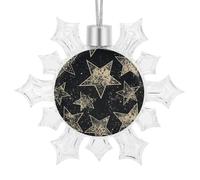 Snowflake Ornaments Star Printed Christmas Tree Hanging Decorations