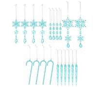 Snowflake Ornaments - Transparent Hanging Decorative Drops, Christmas Icicle Ornament for Holiday, Snowflake Pendants, Easy to Use Festive Decoration, Tool for the