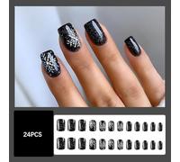 Snowflake Pattern False Nails Winter Stick On Artificial Nails With Holiday Patterns For Parties And Gatherings Christmas Snowflake Press On Nail