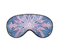Snowflake Pattern Sleep Mask with Adjustable Strap, Breathable Sleep Masks for Women Men, Soft Eye Mask for Side Sleepers, Travel, Office Nap, Airplane & Blocking Light