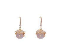 snowflake pearl earrings, Korean fashion simple, net red same style autumn and winter