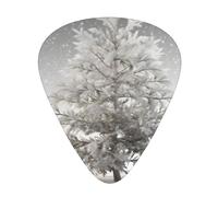 Snowflake Pine Tree Print Guitar Picks Personalized Novelty Guitar Plectrums For Electric Guitar Acoustic Guitar 12 Pack