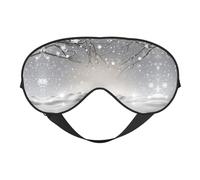 Snowflake Pine Tree Print Sleep Mask Eye Masks Blindfold Eye Cover Eyeshade for Night Sleeping Travel Airplane Ues