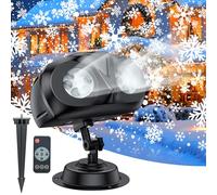 Snowflake Projector Lights Outdoor, IP65 Waterproof Owl Shaped Dynamic Led Christmas Projector Lights Outdoor with Remote Control, for Xmas, Party, Wedding and Patio, Indoor Outdoor