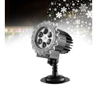 Snowflake projector, snowflake lights indoor, Indoor Outdoor Holiday Snowflake Projector Lights, Clear Rotating Snow Falling Lamp for Halloween Xmas Party Garden Landscape Decoration