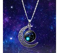 Snowflake Reindeer Pendant Necklace The Gifts Birthday Half Pendant Moon Jewelry Birthday Ggifts For Women Zodiac Twelve The For Women Of Necklace Signs Necklaces & Pendants