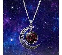 Snowflake Reindeer Pendant Necklace The Gifts Birthday Half Pendant Moon Jewelry Birthday Ggifts For Women Zodiac Twelve The For Women Of Necklace Signs Necklaces & Pendants