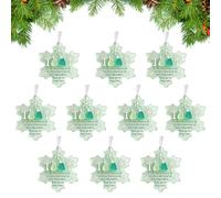Snowflake Sea Glass Pendant, Sentimental Christmas Tree Hanging Ornaments, Premium Friendship Gift For Women, Thank You Keepsake Birthday Gift For Family Festive Season Love Pendant (10 PCS)