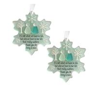 Snowflake-Shaped Sea Glass Friendship Decor, Handmade Sea Glass Friendship Pendant, Eternal Friendship Snowflake Keepsake for Christmas Tree Hanging Ornaments, Gifts for Best Friends