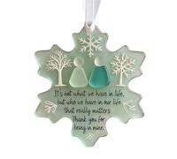 Snowflake-shaped Sea Glass Friendship, Snowflake Shaped Sea Glass, Winter Christmas Hanging Decorations Indoor, Gift For Friends