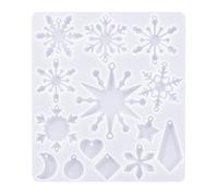 Snowflake Silicone Molds Earring Pendant Epoxy Resin Mold Hanging Home Decorations DIYs Jewelry Making Snowflake Resin Molds