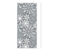 Snowflake Silver Christmas Tissue Gift Paper - Pack of 8 Sheets with White & Snowflake Print for Holiday Wrapping & Crafts