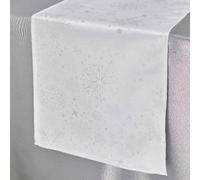 Snowflake Silver Table Runner 40cm x 220cm By Walton & Co