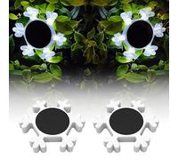 Snowflake Solar Lights, 4 Packs Christmas Solar Garden Stake Lights Waterproof Snowflake Shape Paver Ground Lights with 6 LED Decorative Snowflake Fairy Lights Christmas Lights for Garden Yard (white)