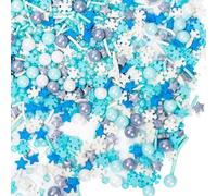 Snowflake Sprinkles Frozen in Sugar Sprinkle 120g/ 4.2oz Mix Blue Sprinkles Cake Decorations Cupcake Toppers Cookie Decorating Ice Cream Celebrations Shaker Jar Wedding Shower Party