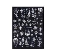 Snowflake Sticker White Decals 5D Embossed Self-adhesive Art Stickers Decals For Winter Holiday