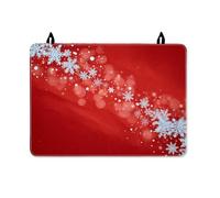 Snowflake Stove Top Cover for Electric Stove, Winter Festive Halo Sparkle Winter Red Washable Rv Cover for Small Kitchen Spaces Cottage Kitchen Decor 28x20 Inch