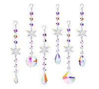 Snowflake Sun Catcher, Snowflake Christmas Decoration - Acrylic Crystal Art Ornament - for Home Indoor Window Garden Car Christmas Tree Party Wedding Outdoor