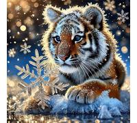 Snowflake Tiger Jigsaw Puzzles for Adults 60 Pieces Hard Difficult Challenging puzzles for adults 60 pcs DIY Decoration Puzzle for Wall Decor Gifts