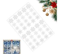 Snowflake Window Stickers | Static Christmas Decor with Adhesive | Festive Window Stickers | for School Office Home Living Room Bedroom Study Classroom