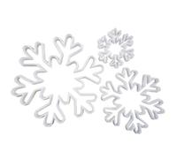 Snowflake Winter Snow Shape Cookie Cutter Dough Biscuit Pastry Fondant Sharp Stencil Xmas Christmas Ice Weather (Set of 3)