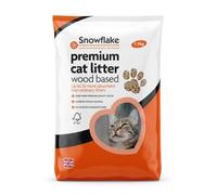 Snowflake Wood Based Cat Litter Pellets, 15L, 7.5 KG | 3 Times More Absorbent than Ordinary Litter, Odour Control, FSC Approved UK Sourced and Manufactured, Biodegradable