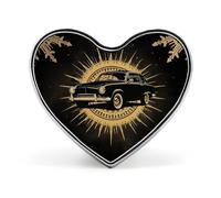 Snowflakes And Cars Heart Pin, 1 Inch Metal Love Lapel Pins - Lightweight, Smooth Edges, Versatile Badge Brooch for Jackets, Shirts, Bags, Gifts for Friends, Family