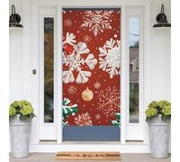 Snowflakes And Christmas Trees Door Banners for Front Doors Spring Summer Decorative Door Cover Welcome Porch Banner Decoration Hanging Wall Background for Party Supplies Indoor Outdoor Home Decor
