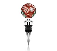 Snowflakes And Christmas Trees Wine Stoppers Reusable Wine Bottle Stopper Decorative Champagne Stoppers Silicone Beverage Bottle Sealer Keep Fresh, Leakproof Wines Saver for Bar Party Decor