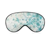 Snowflakes and Glitter Sleep Mask for Women Men, Breathable Soft Sleeping Mask Adjustable Eye Cover Light Blocking Eye Masks for Travel, Home, Office, Nap, Flights