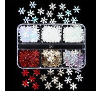 Snowflakes Art Christmas Tree Star Sequins Christmas Sequins Boxes 3D Snowflake Sequins For Art