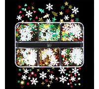 Snowflakes Art Christmas Tree Star Sequins Christmas Sequins Boxes 3D Snowflake Sequins For Art