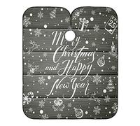 Snowflakes Black Wooden Barber Cape Adjustable Hair Cutting Gown Easy Clean Hairdressing Apron For Salon Home Barbers 140X168Cm
