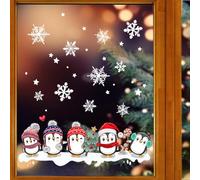 Snowflakes Window Clings Decals | Double Sided Removable Christmas Window Gel Cling - Christmas Holiday White Decorations Ornaments Party Supplies