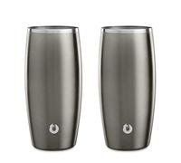 Snowfox B10017-07 Premium Vacuum Insulated Stainless Steel Beer Home Bar Accessories-Elegant Bartending-Lightweight Pint Glasses-Sl rinkware-Frosty Beverages Stay Cold, Olive Grey