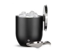Snowfox Plus, Premium Vacuum Insulated Stainless Steel Ice Bucket with Lid/Scoop,Home Bar Accessories,Elegant Bartending Ice Buckets for Parties,Beautiful Outdoor Entertaining Supplies,3L,Matte Black