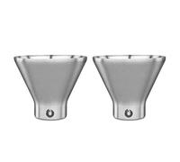 Snowfox Premium Vacuum Insulated Stainless Steel Martini Glass, Set of 2, Martinis Stay ICY Cold, Stemless Cocktail Glasses, Elegant Home Entertaining, Bold Beautiful Barware Set, 8 oz