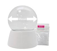 Snowglobe for you 40002 Do-it-Yourself Snow Globe Glass with Porcelain Base 65 mm