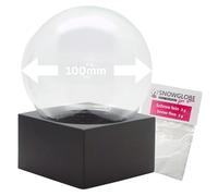 Snowglobe for You 40067 Craft Set DIY Snow Globe with 1 x Snow | Do it Yourself with Glass Ball and Polyresin Base | Square | 100 mm Diameter | Individual Shake Ball | Black