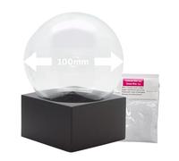 Snowglobe for You 40067 DIY Snow Globe Do It Yourself with Glass Ball and Polyresin Base Black Square - 100 mm Diameter